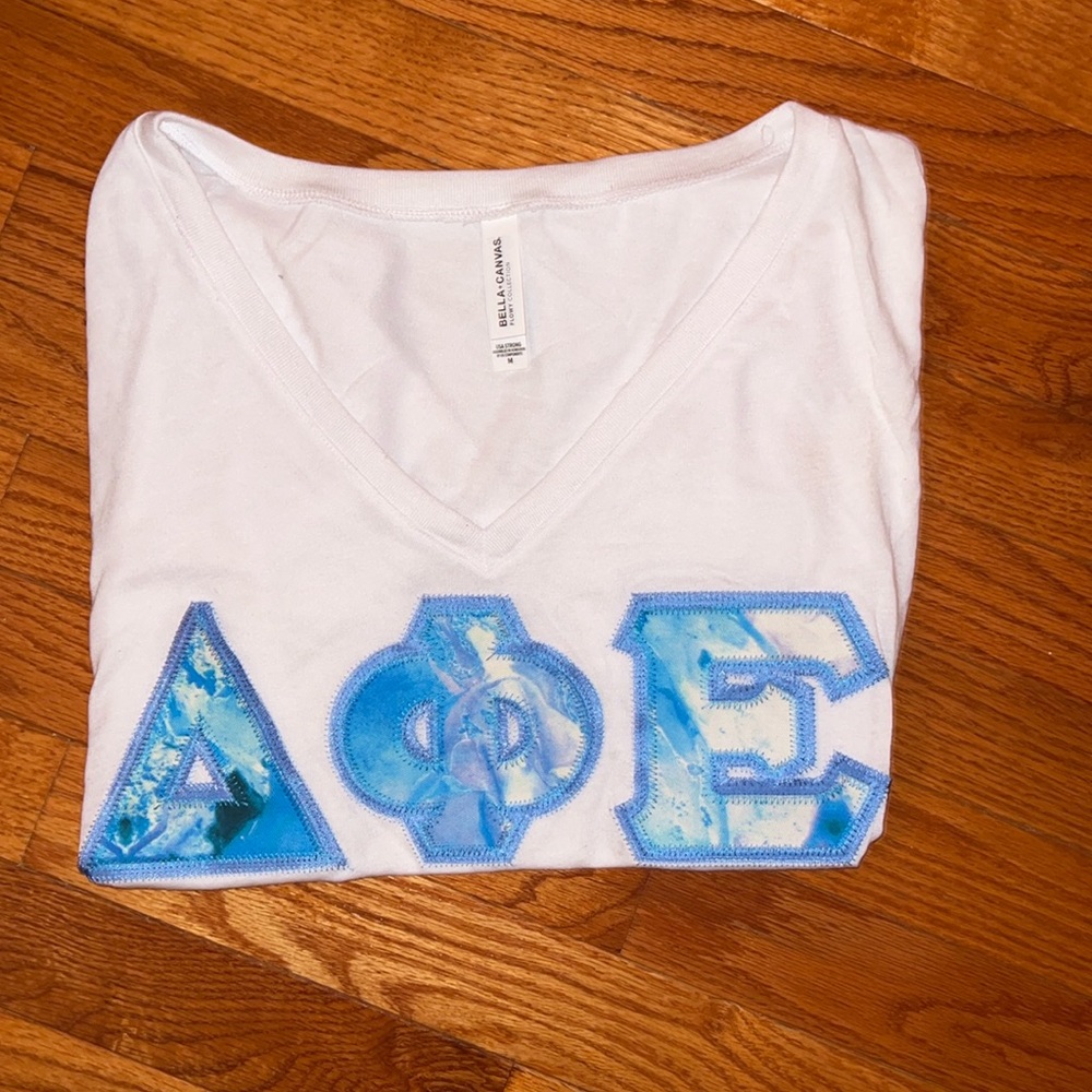 Delta Phi Epsilon Stitched Custom Letters Tee